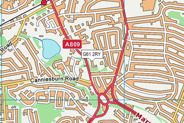 G61 2RY map - OS VectorMap District (Ordnance Survey)