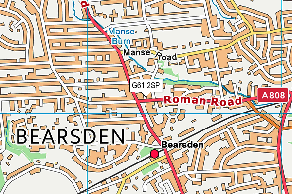 G61 2SP map - OS VectorMap District (Ordnance Survey)