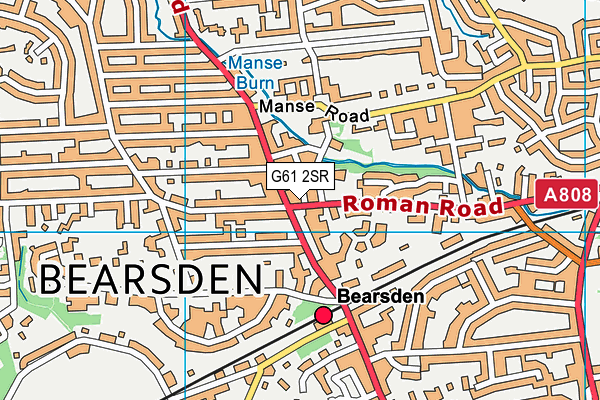 G61 2SR map - OS VectorMap District (Ordnance Survey)