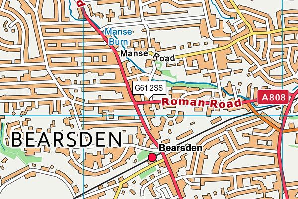 G61 2SS map - OS VectorMap District (Ordnance Survey)