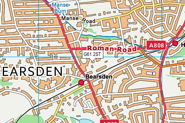 G61 2ST map - OS VectorMap District (Ordnance Survey)