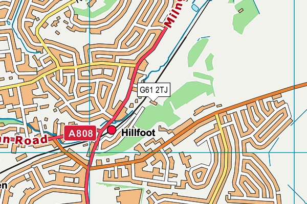 G61 2TJ map - OS VectorMap District (Ordnance Survey)