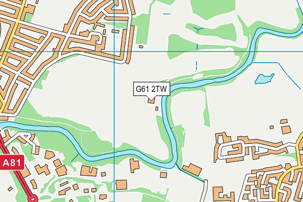 G61 2TW map - OS VectorMap District (Ordnance Survey)