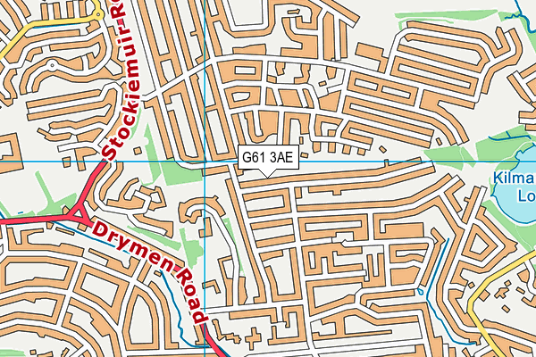 G61 3AE map - OS VectorMap District (Ordnance Survey)