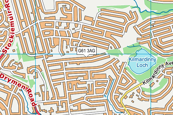 G61 3AG map - OS VectorMap District (Ordnance Survey)