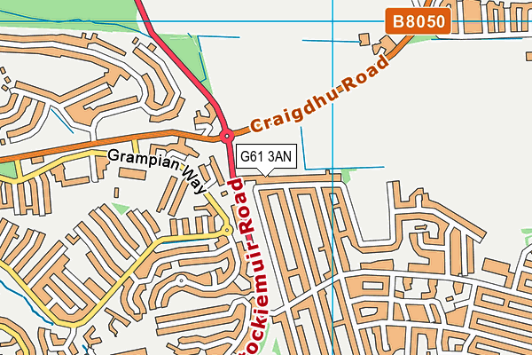 G61 3AN map - OS VectorMap District (Ordnance Survey)