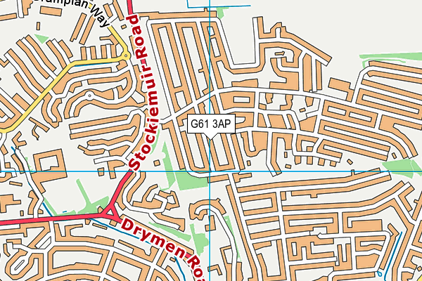 G61 3AP map - OS VectorMap District (Ordnance Survey)