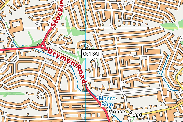 G61 3AT map - OS VectorMap District (Ordnance Survey)