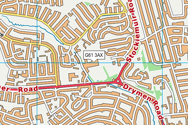 G61 3AX map - OS VectorMap District (Ordnance Survey)