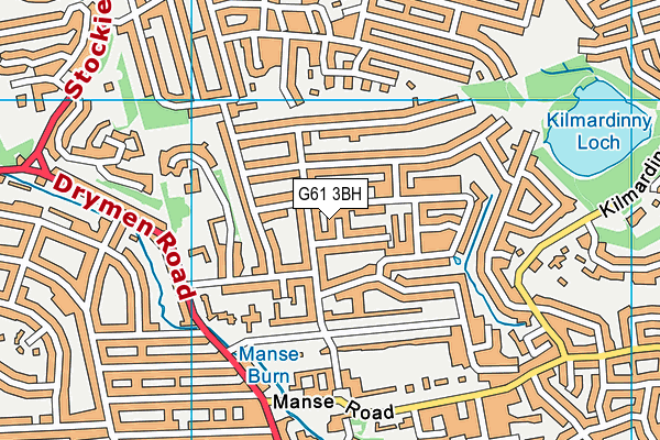 G61 3BH map - OS VectorMap District (Ordnance Survey)