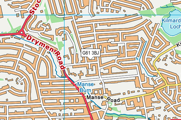 G61 3BJ map - OS VectorMap District (Ordnance Survey)