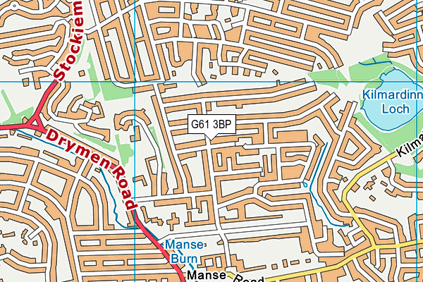 G61 3BP map - OS VectorMap District (Ordnance Survey)