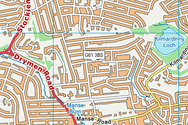 G61 3BS map - OS VectorMap District (Ordnance Survey)