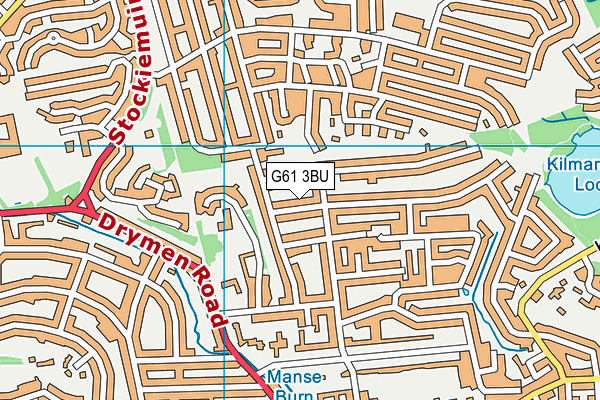 G61 3BU map - OS VectorMap District (Ordnance Survey)
