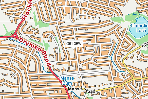 G61 3BW map - OS VectorMap District (Ordnance Survey)