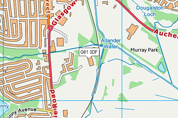 G61 3DF map - OS VectorMap District (Ordnance Survey)