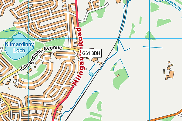 G61 3DH map - OS VectorMap District (Ordnance Survey)