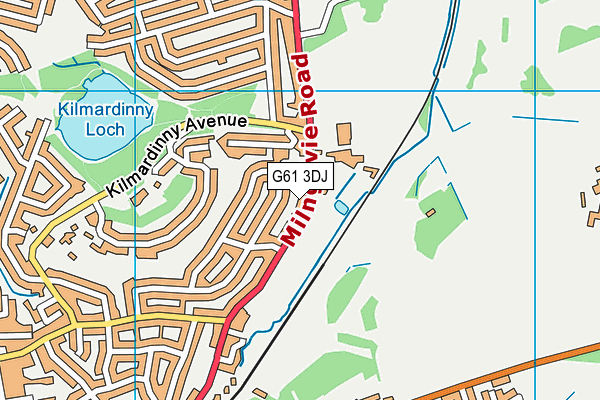 G61 3DJ map - OS VectorMap District (Ordnance Survey)