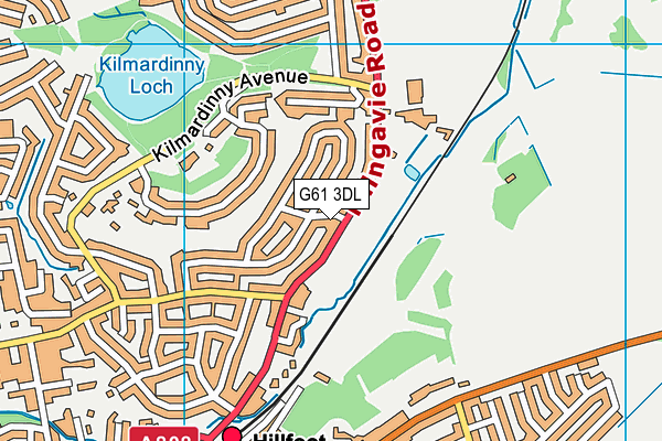 G61 3DL map - OS VectorMap District (Ordnance Survey)