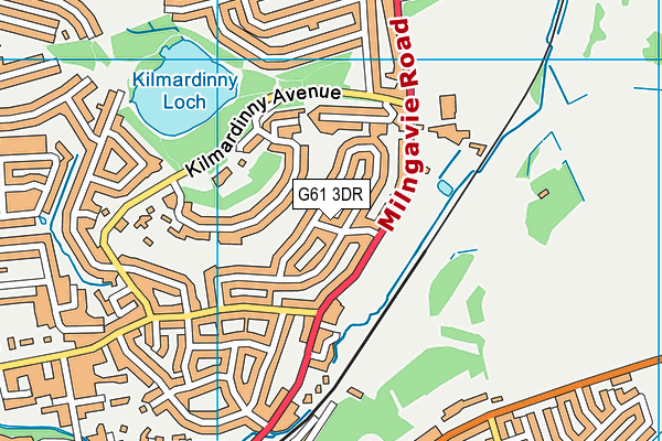 G61 3DR map - OS VectorMap District (Ordnance Survey)