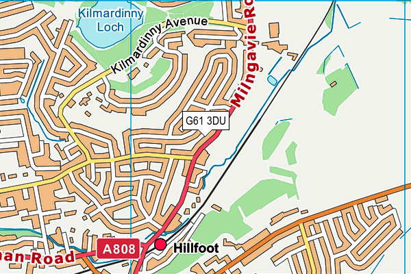 G61 3DU map - OS VectorMap District (Ordnance Survey)