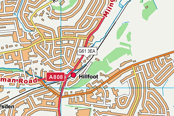 G61 3EA map - OS VectorMap District (Ordnance Survey)