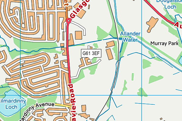 G61 3EF map - OS VectorMap District (Ordnance Survey)