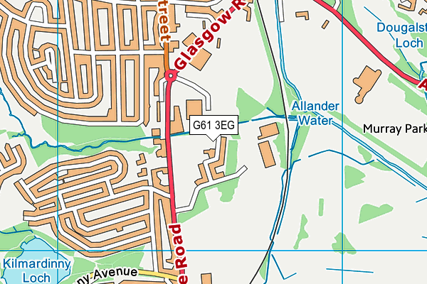 G61 3EG map - OS VectorMap District (Ordnance Survey)