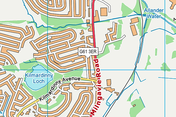 G61 3ER map - OS VectorMap District (Ordnance Survey)