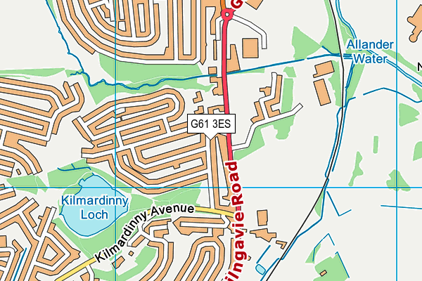 G61 3ES map - OS VectorMap District (Ordnance Survey)