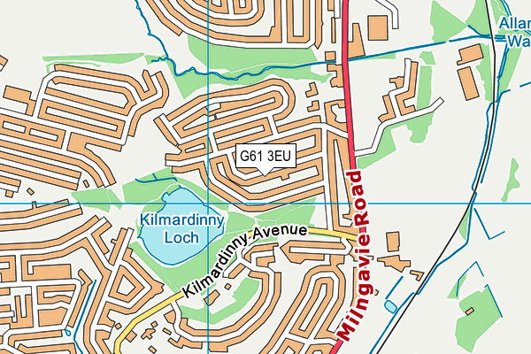 G61 3EU map - OS VectorMap District (Ordnance Survey)
