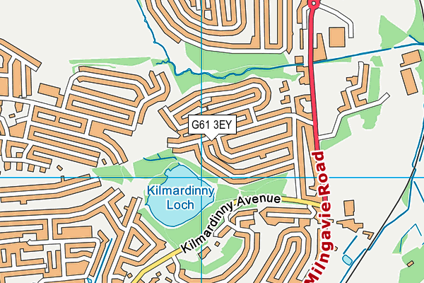 G61 3EY map - OS VectorMap District (Ordnance Survey)