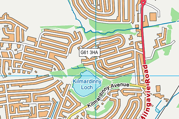 G61 3HA map - OS VectorMap District (Ordnance Survey)