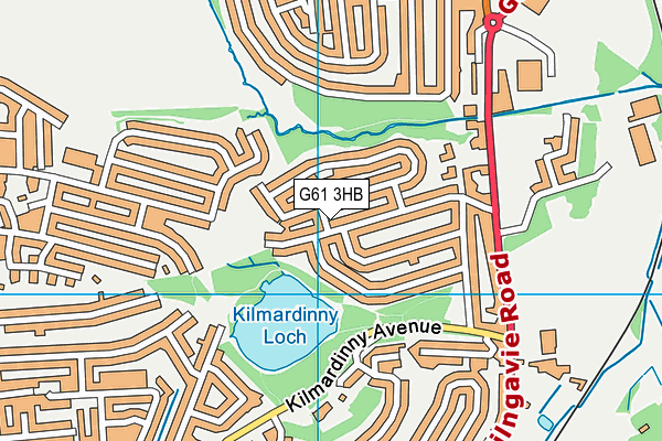 G61 3HB map - OS VectorMap District (Ordnance Survey)