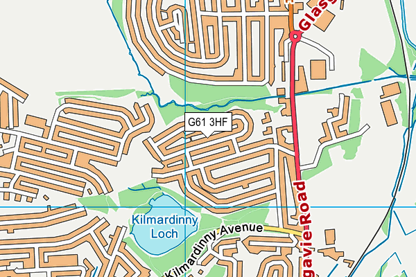 G61 3HF map - OS VectorMap District (Ordnance Survey)