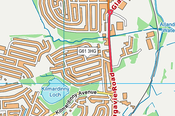 G61 3HG map - OS VectorMap District (Ordnance Survey)