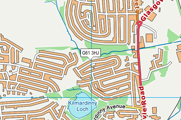 G61 3HJ map - OS VectorMap District (Ordnance Survey)