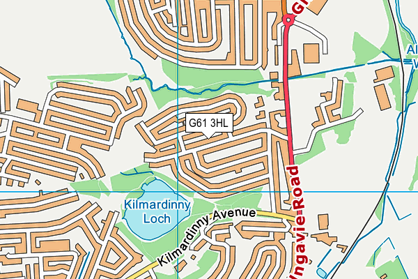G61 3HL map - OS VectorMap District (Ordnance Survey)