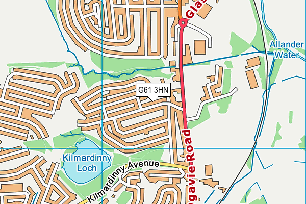 G61 3HN map - OS VectorMap District (Ordnance Survey)