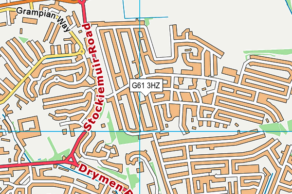 G61 3HZ map - OS VectorMap District (Ordnance Survey)