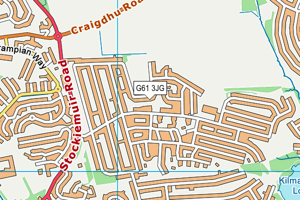 G61 3JG map - OS VectorMap District (Ordnance Survey)