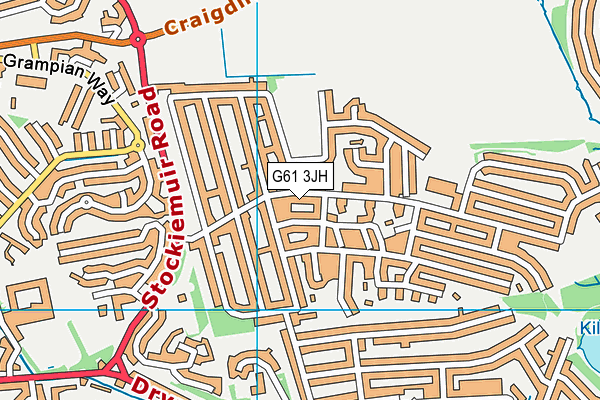 G61 3JH map - OS VectorMap District (Ordnance Survey)