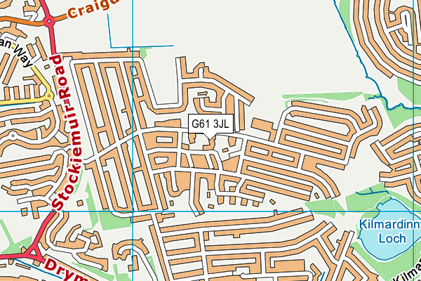 G61 3JL map - OS VectorMap District (Ordnance Survey)