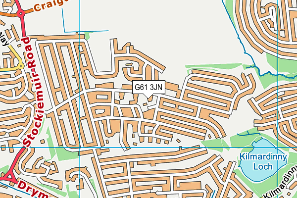 G61 3JN map - OS VectorMap District (Ordnance Survey)