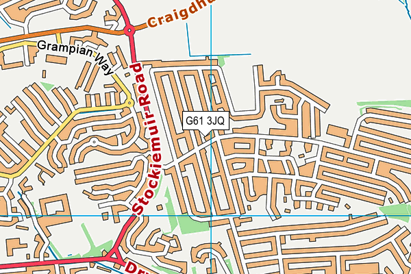 G61 3JQ map - OS VectorMap District (Ordnance Survey)