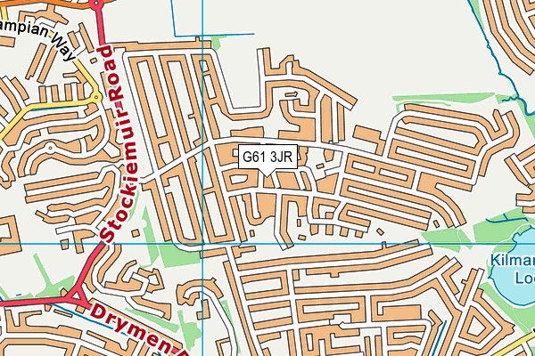 G61 3JR map - OS VectorMap District (Ordnance Survey)