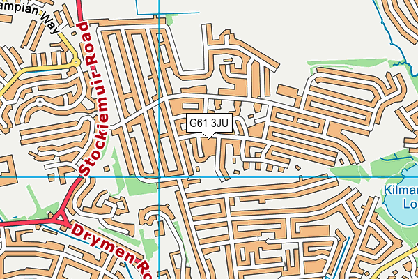 G61 3JU map - OS VectorMap District (Ordnance Survey)