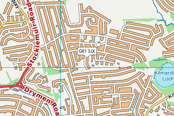 G61 3JX map - OS VectorMap District (Ordnance Survey)