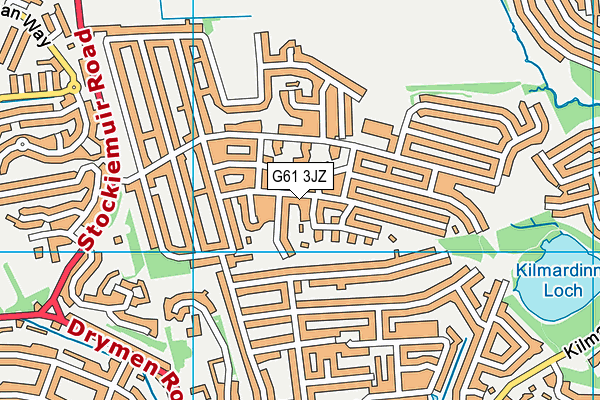 G61 3JZ map - OS VectorMap District (Ordnance Survey)