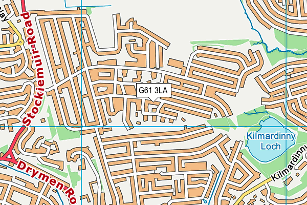 G61 3LA map - OS VectorMap District (Ordnance Survey)